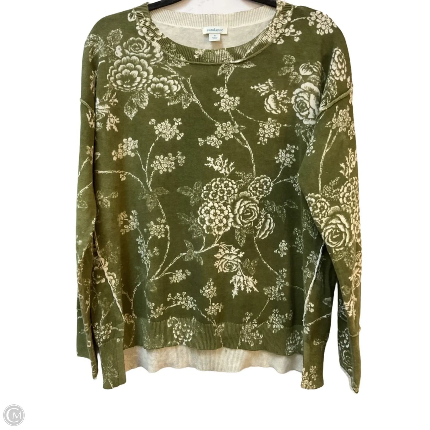 Sweater By Sundance In Green & Tan, Size: M