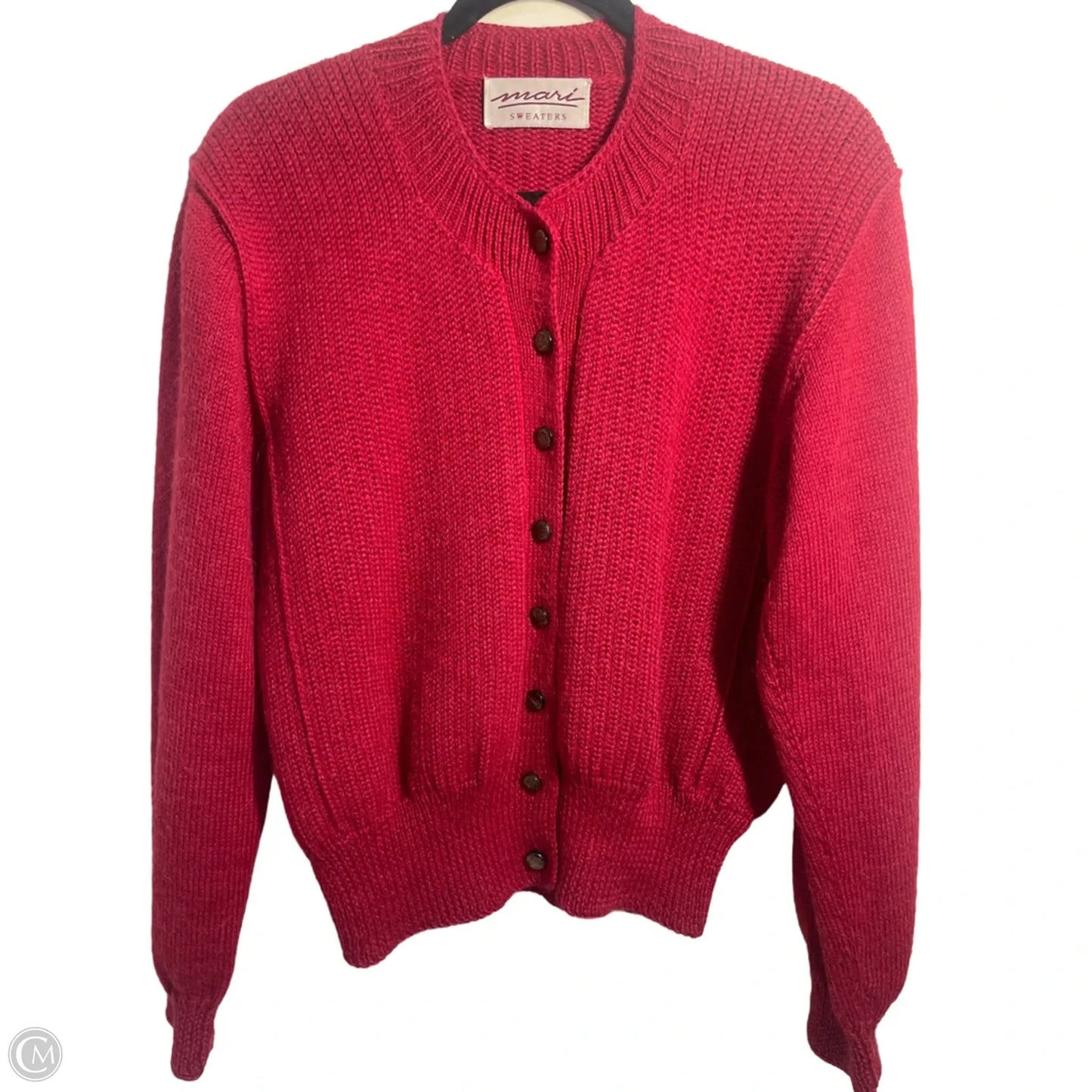 Sweater Cardigan By Clothes Mentor In Red, Size: M