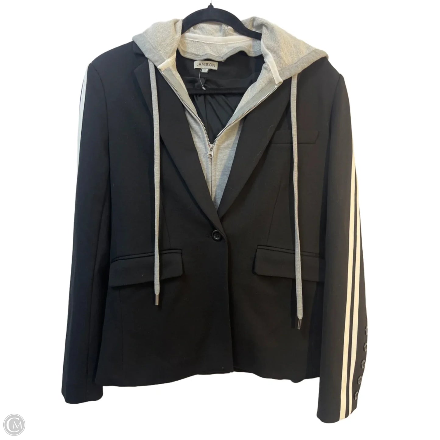 Blouse Long Sleeve By Clothes Mentor In Black & White, Size: S