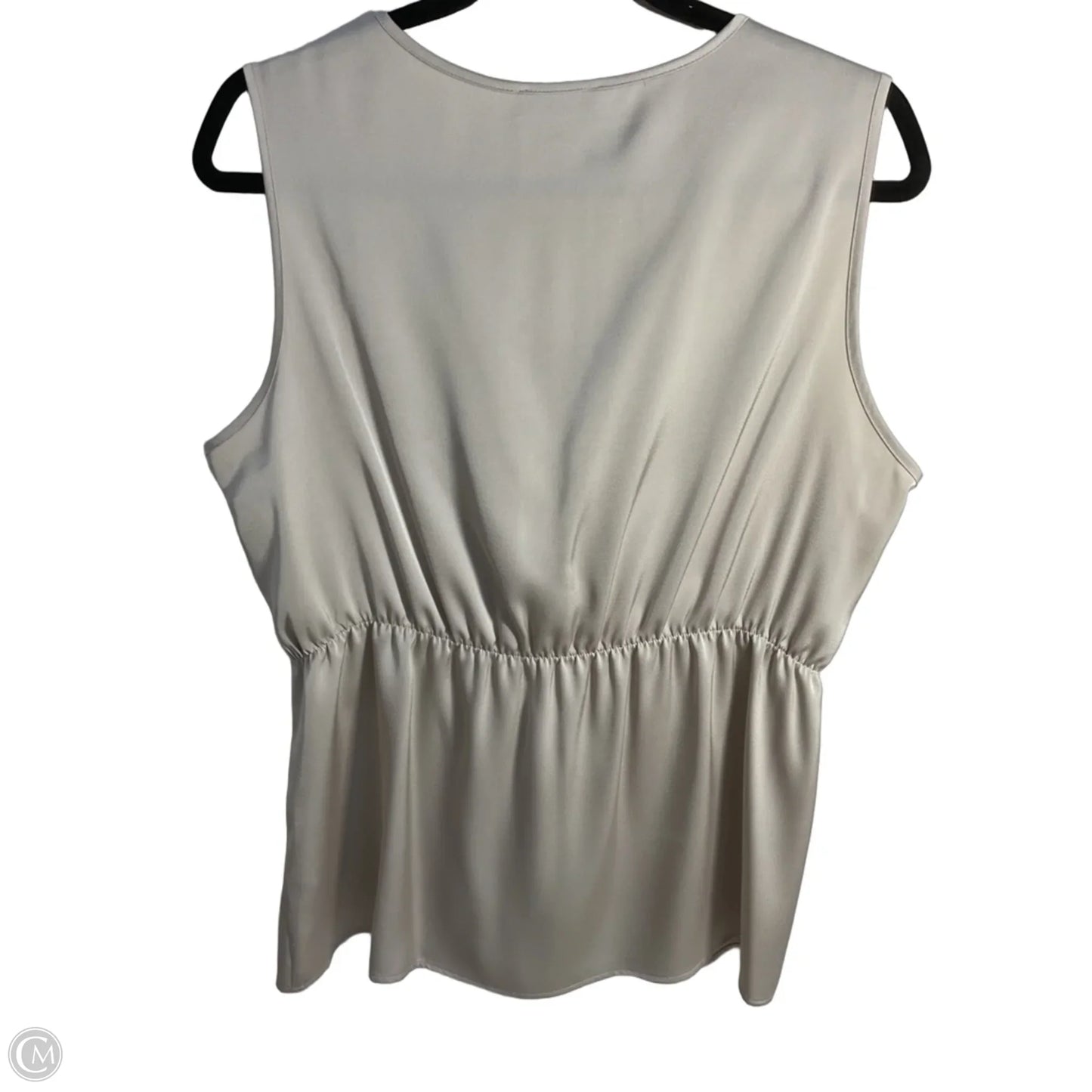 Blouse Sleeveless By Calvin Klein In Cream, Size: L