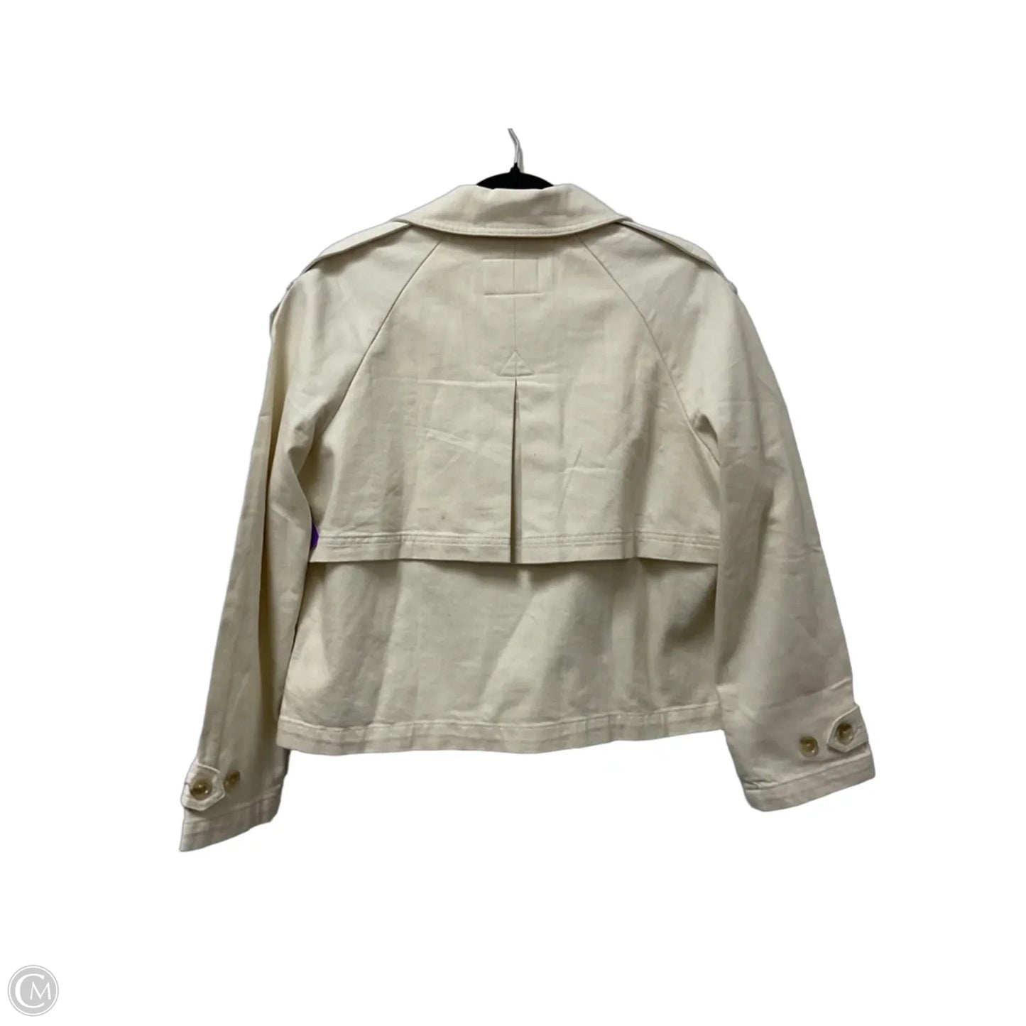 Jacket Denim By Banana Republic In Cream Denim, Size: S