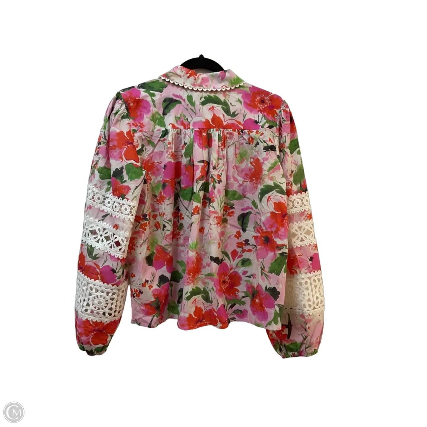 Blouse Long Sleeve By Joie In Floral Print, Size: M