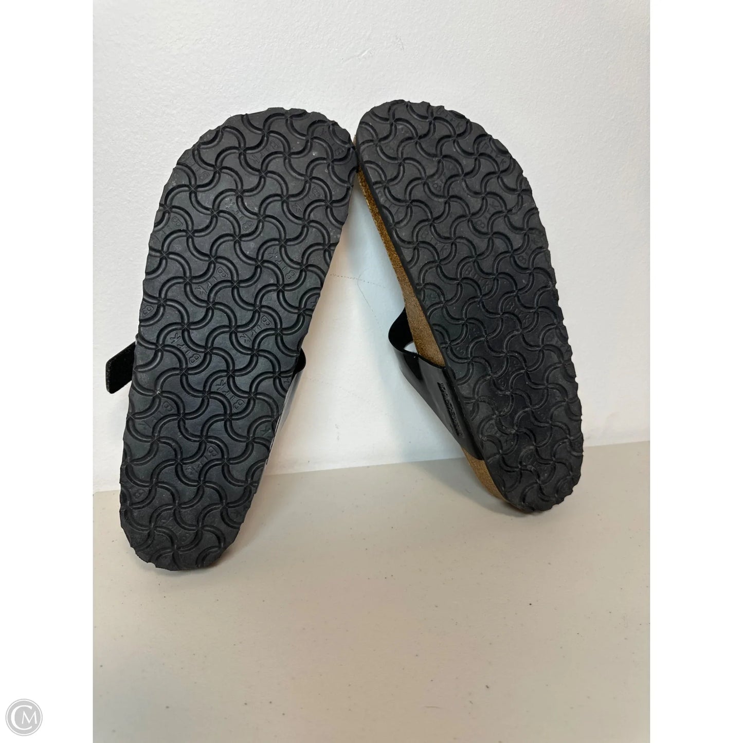 Sandals Flats By Birkenstock In Black, Size: 11