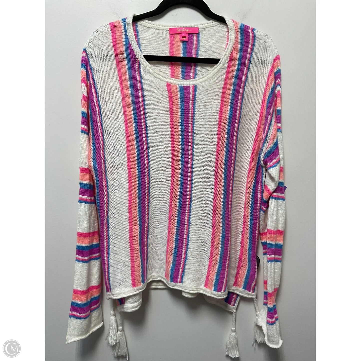 Sweater Designer By Lilly Pulitzer In Striped Pattern, Size: L