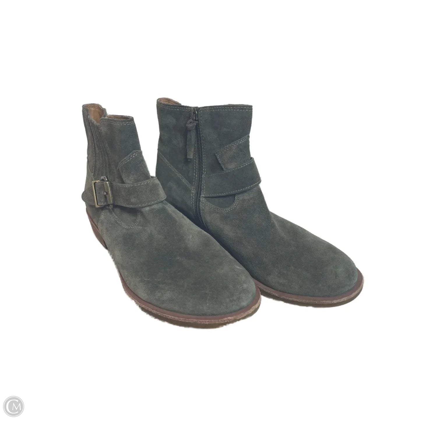 Boots Ankle Flats By Sofft In Green, Size: 10