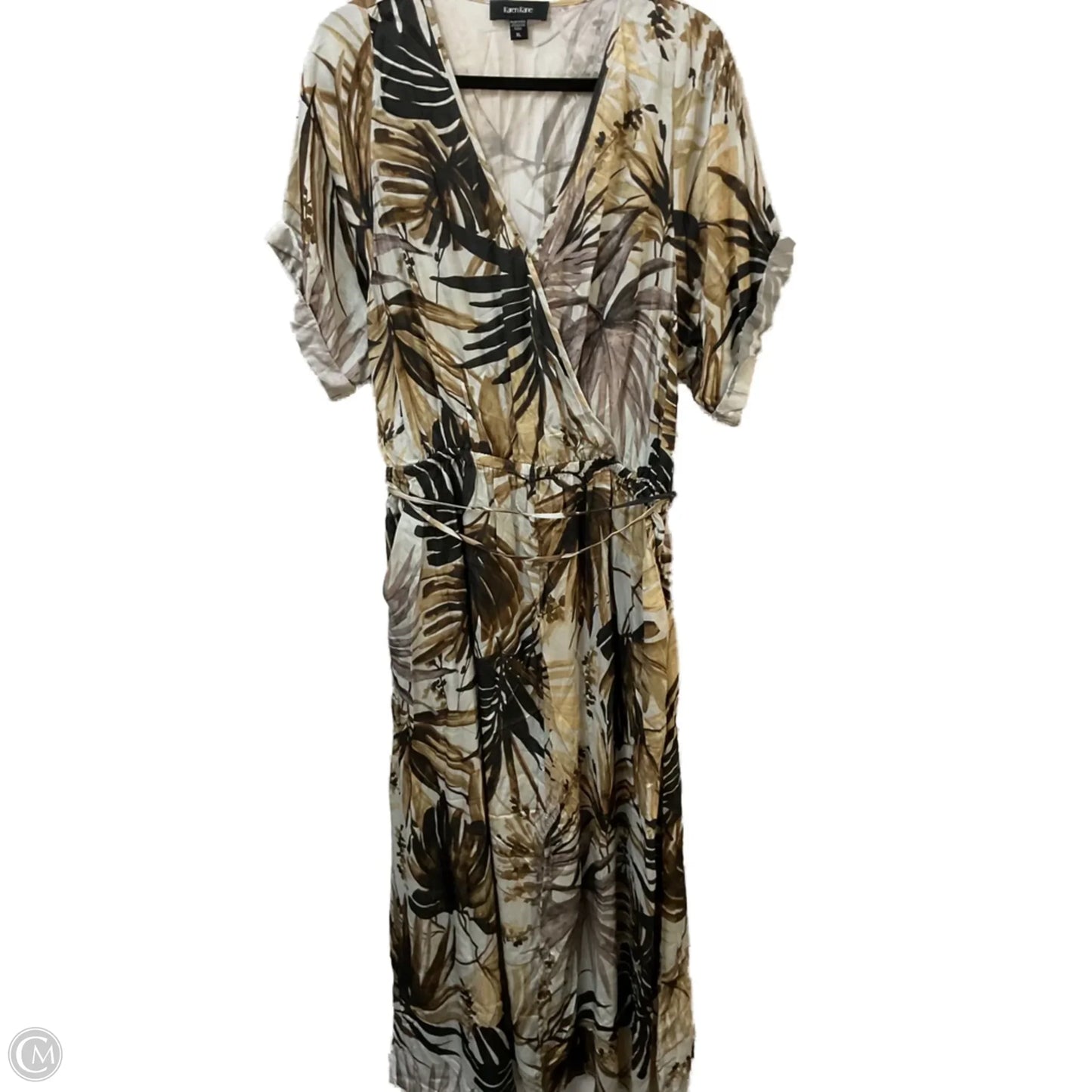 Dress Casual Maxi By Karen Kane In Brown & Tan, Size: Xl