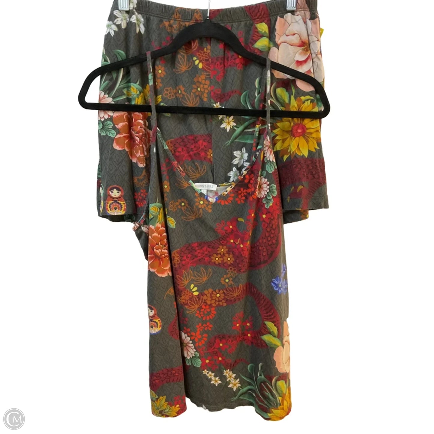 Lounge Set Shorts By Johnny Was In Floral Print, Size: L