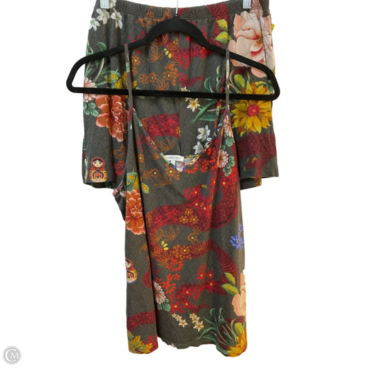 Lounge Set Shorts By Johnny Was In Floral Print, Size: L