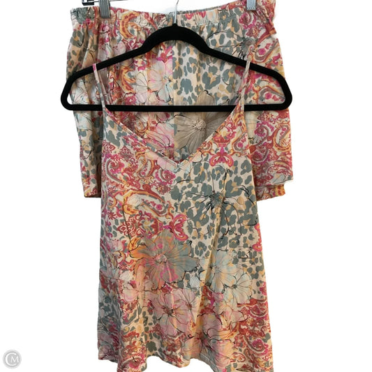 Lounge Set Shorts By Johnny Was In Floral Print, Size: L