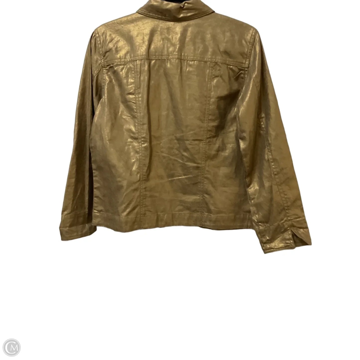 Jacket Shirt By Coldwater Creek In Gold, Size: Sp