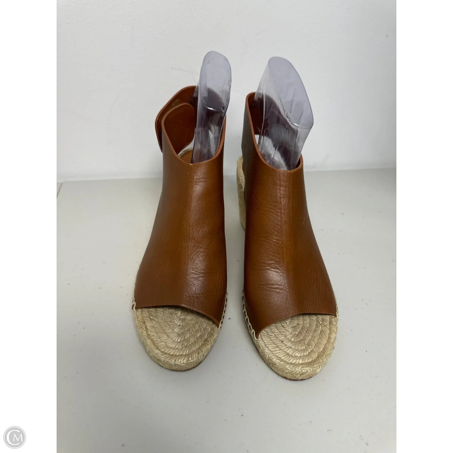 Sandals Luxury Designer By Celine In Brown, Size: 8.5