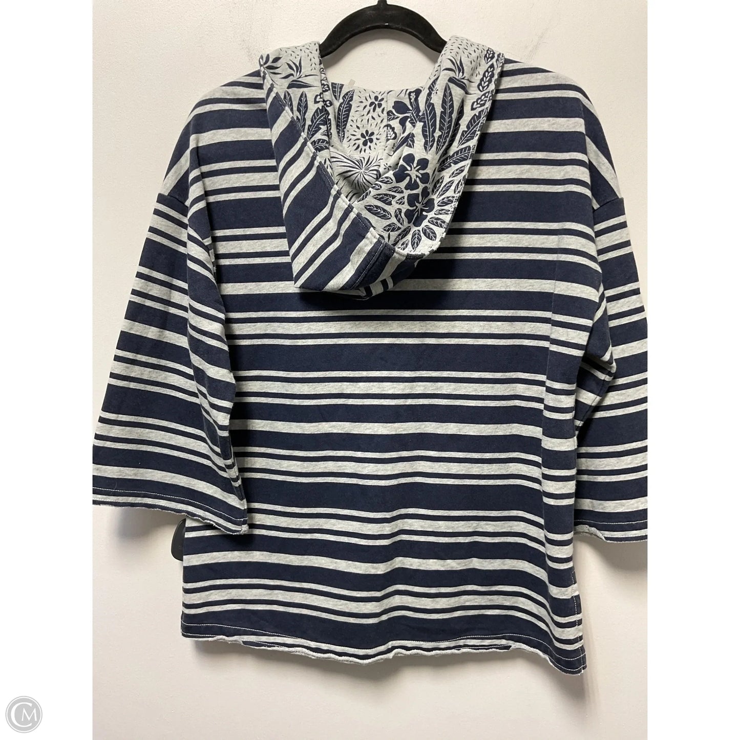 Sweatshirt Hoodie By Tommy Bahama In Blue & Grey, Size: S