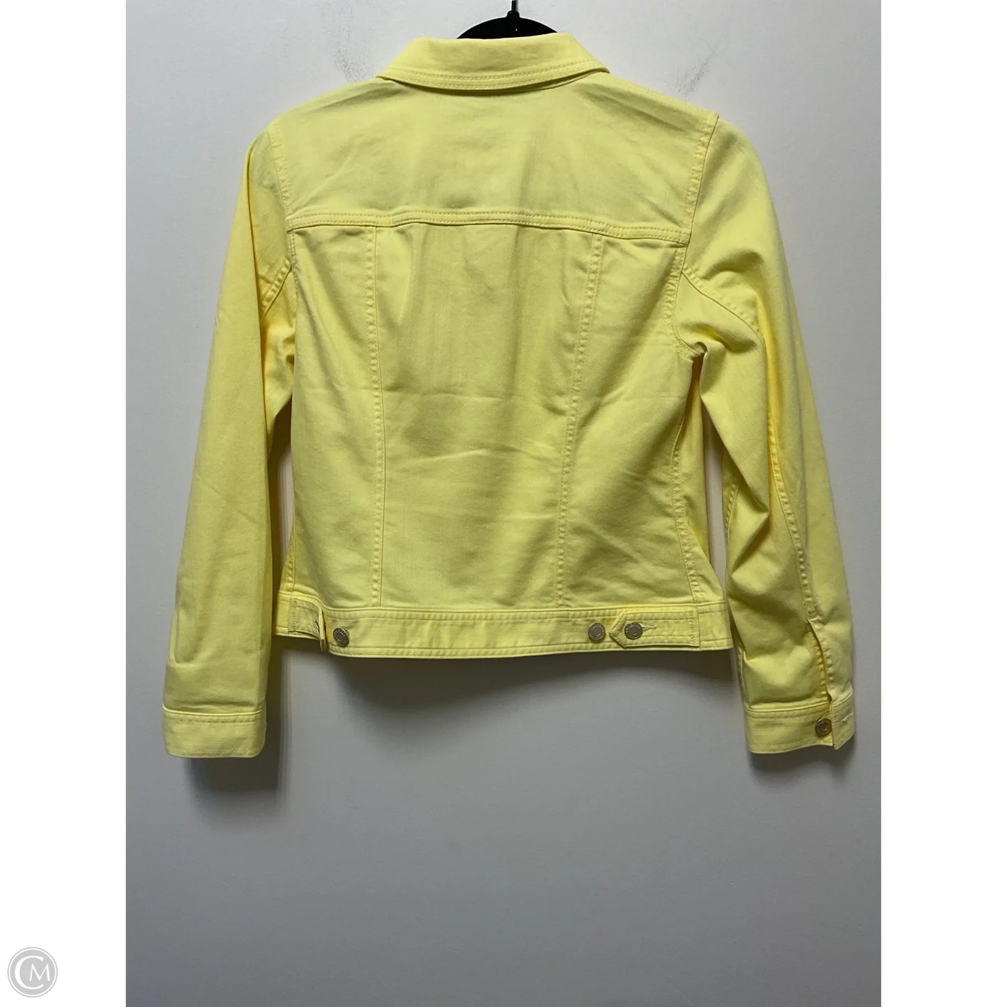 Jacket Denim By Talbots In Yellow Denim, Size: Sp