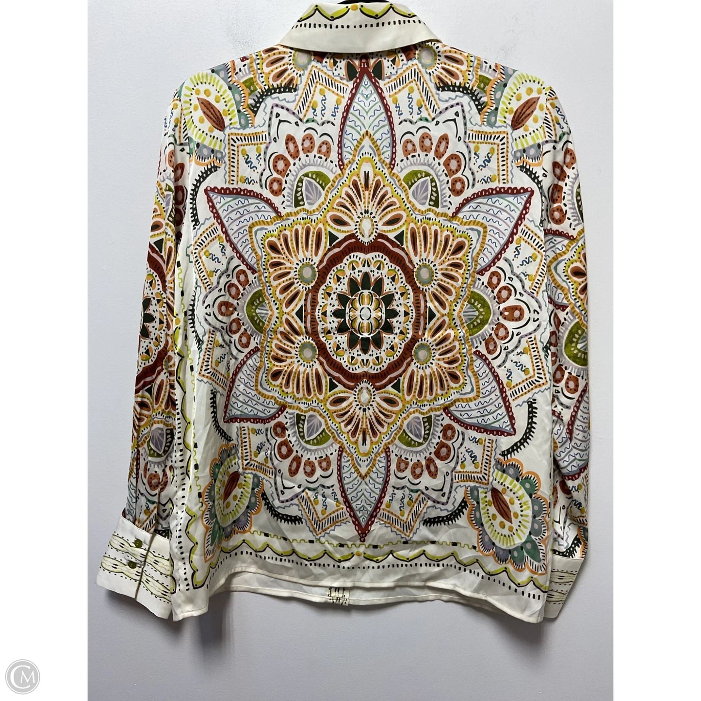 Blouse Long Sleeve By Rachel Zoe In Multi-colored, Size: S
