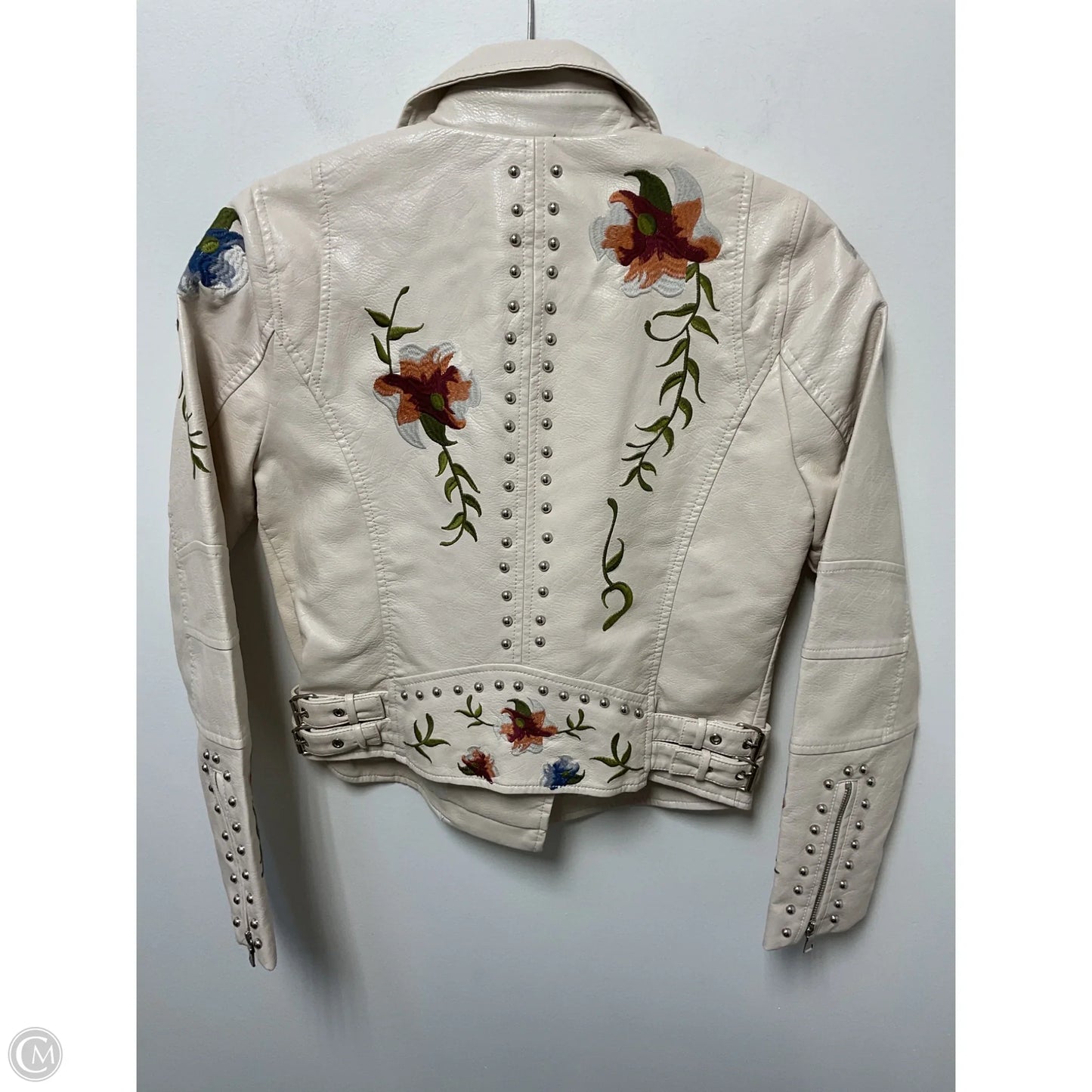 Jacket Moto By Cmc In Cream, Size: M
