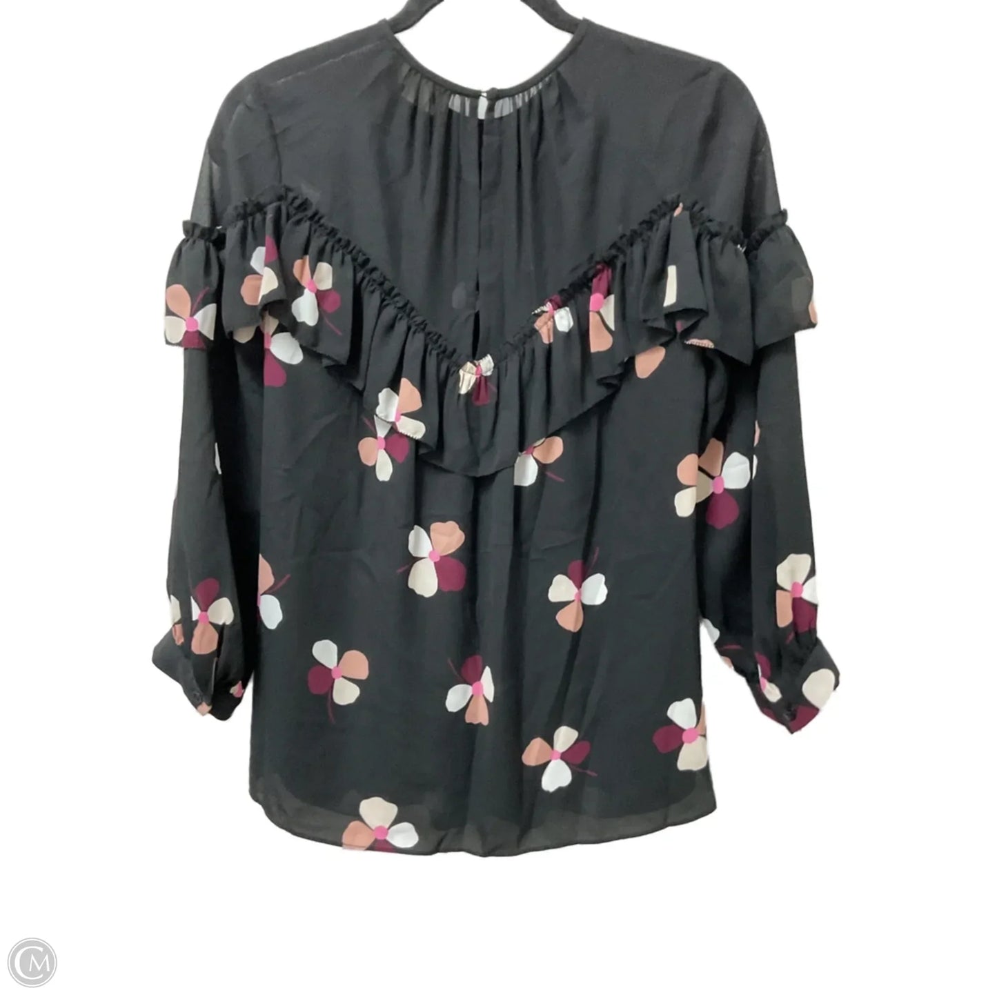 Blouse Designer By Kate Spade In Black, Size: S