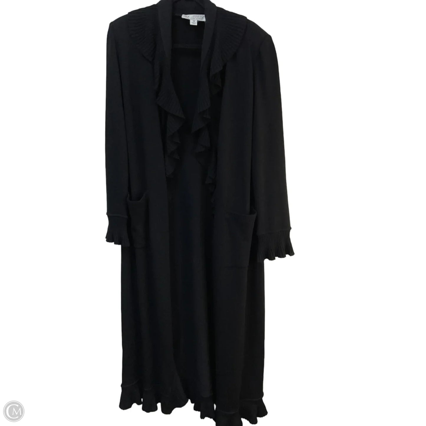 Sweater Cardigan Luxury Designer By St John Collection In Black, Size: 12