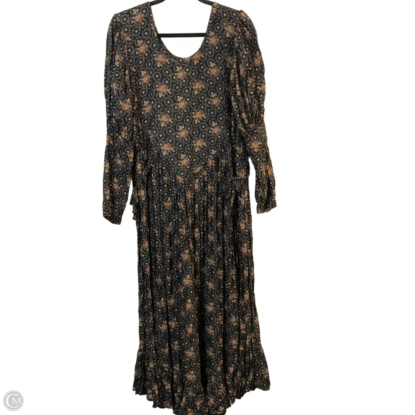 Dress Casual Maxi By Clothes Mentor In Black & Gold, Size: Osfm