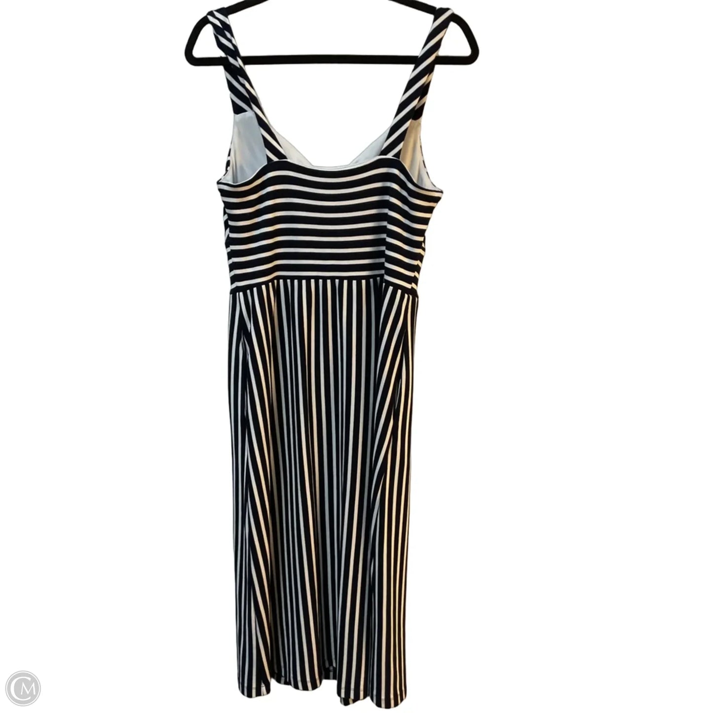 Dress Casual Midi By Draper James In Blue & White, Size: M