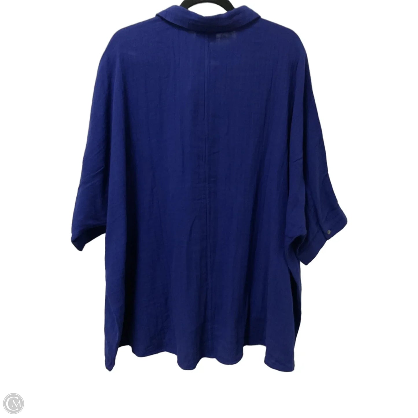 Top Short Sleeve By Pure Jill In Blue, Size: 2x