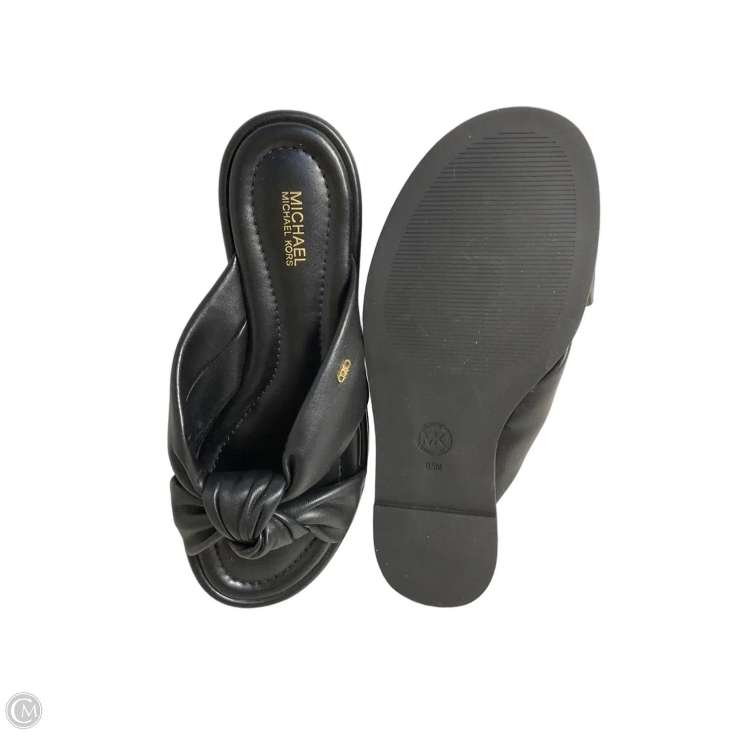 Sandals Flats By Michael By Michael Kors In Black, Size: 8.5