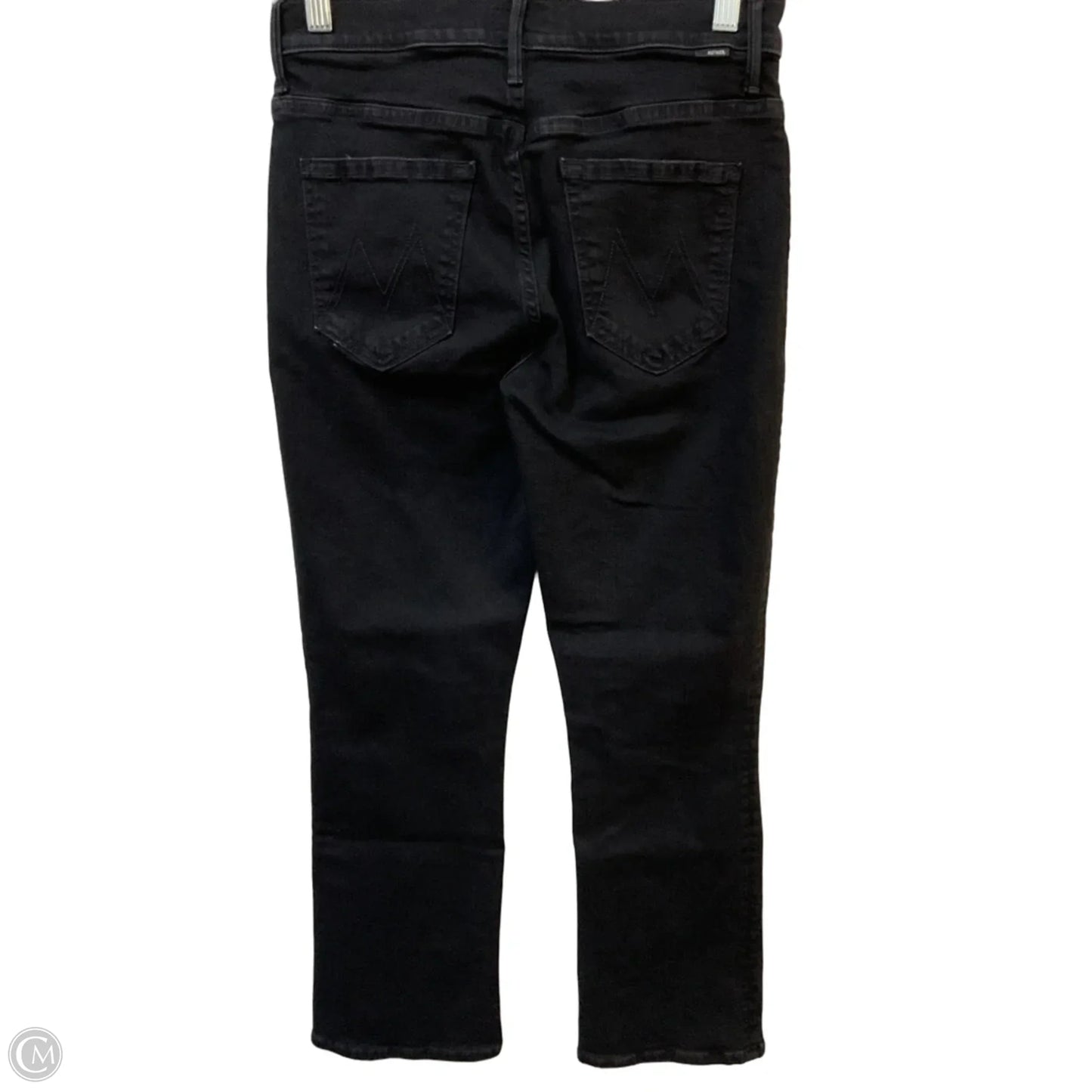 Jeans Straight By Mother In Black Denim, Size: 6