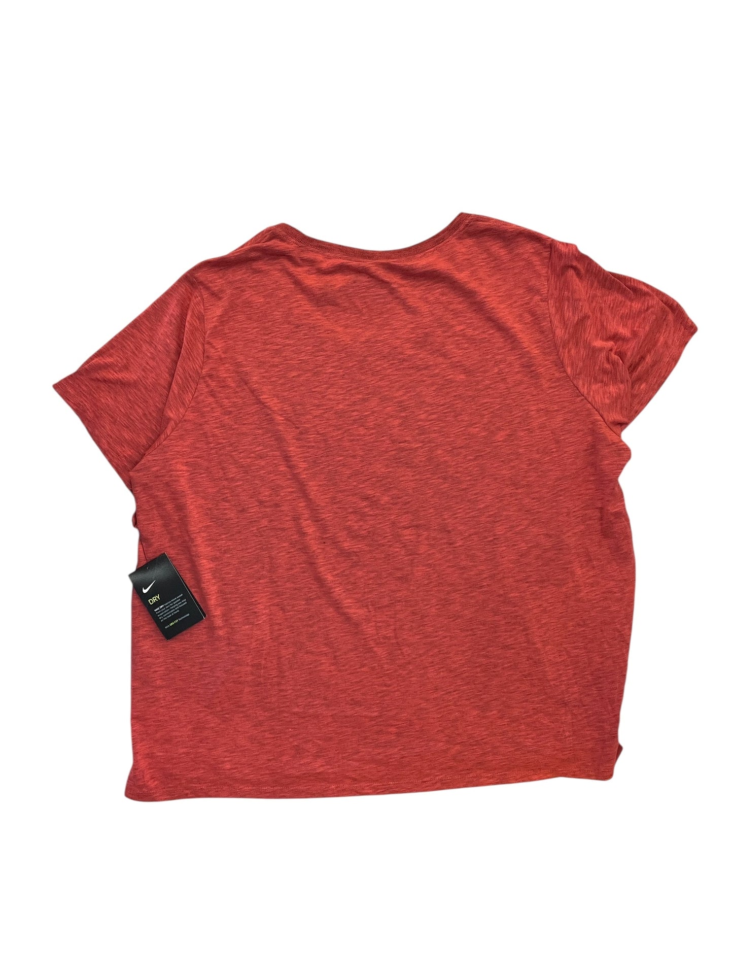 Athletic Top Ss By Nike Apparel In Orange, Size:3X