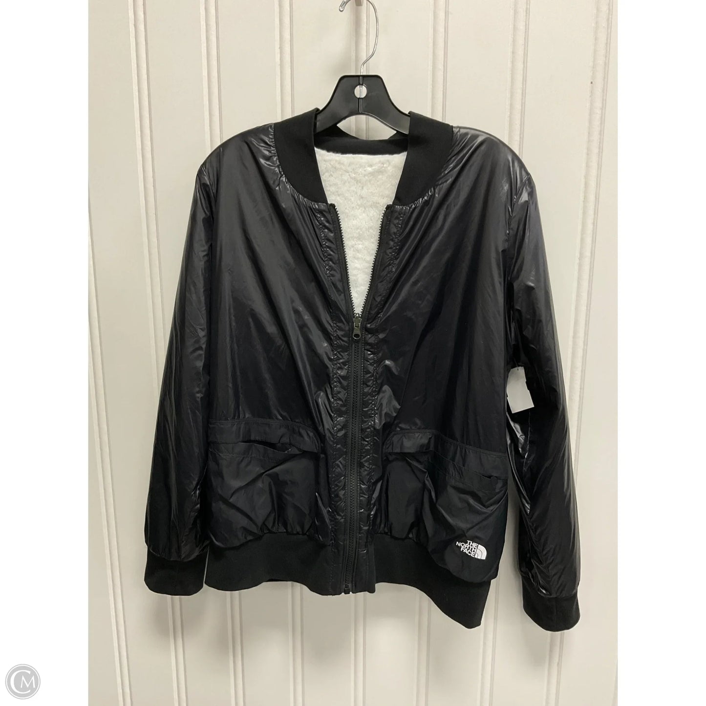 Jacket Faux Fur & Sherpa By The North Face In Black & White, Size: L