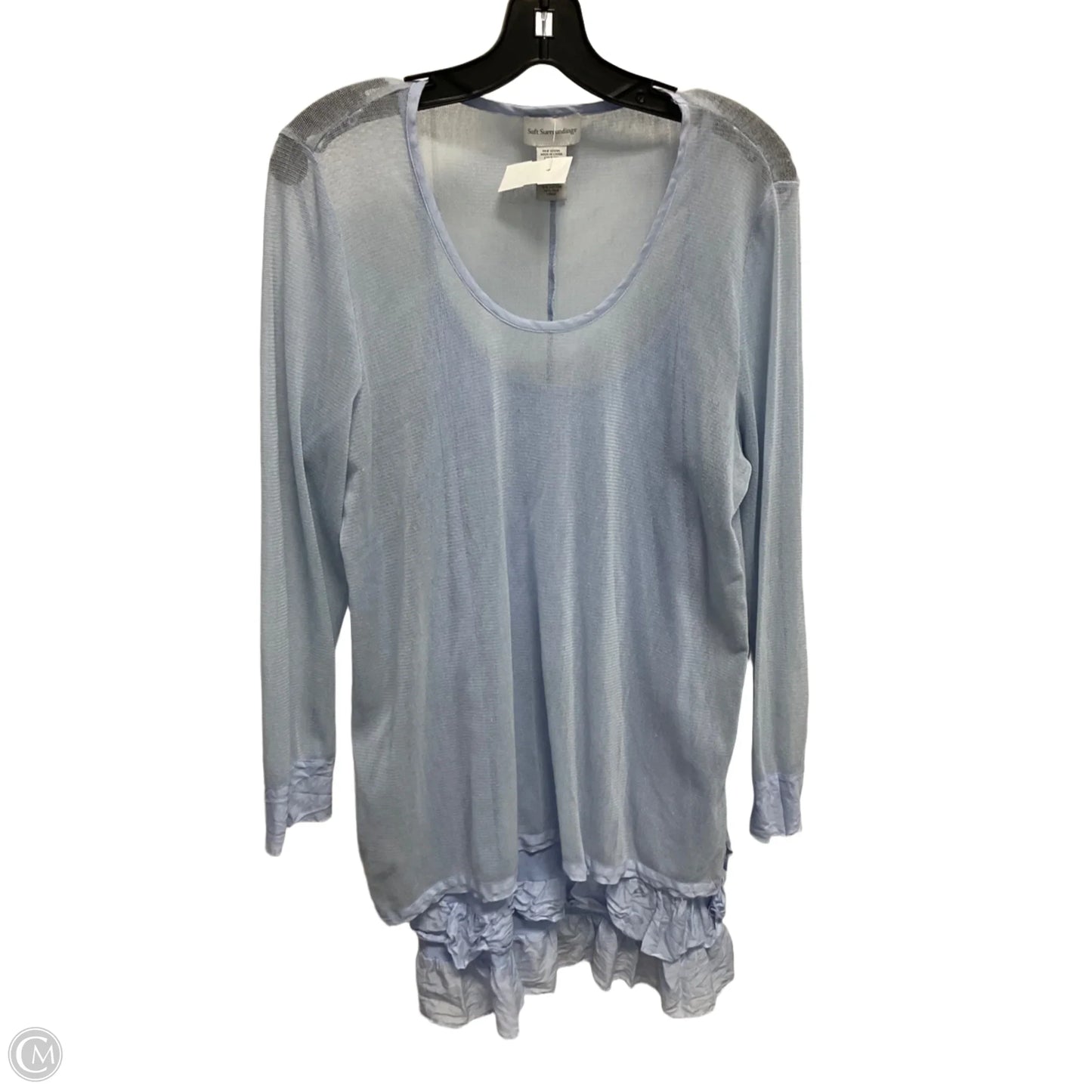 Top Long Sleeve By Soft Surroundings In Blue, Size: L