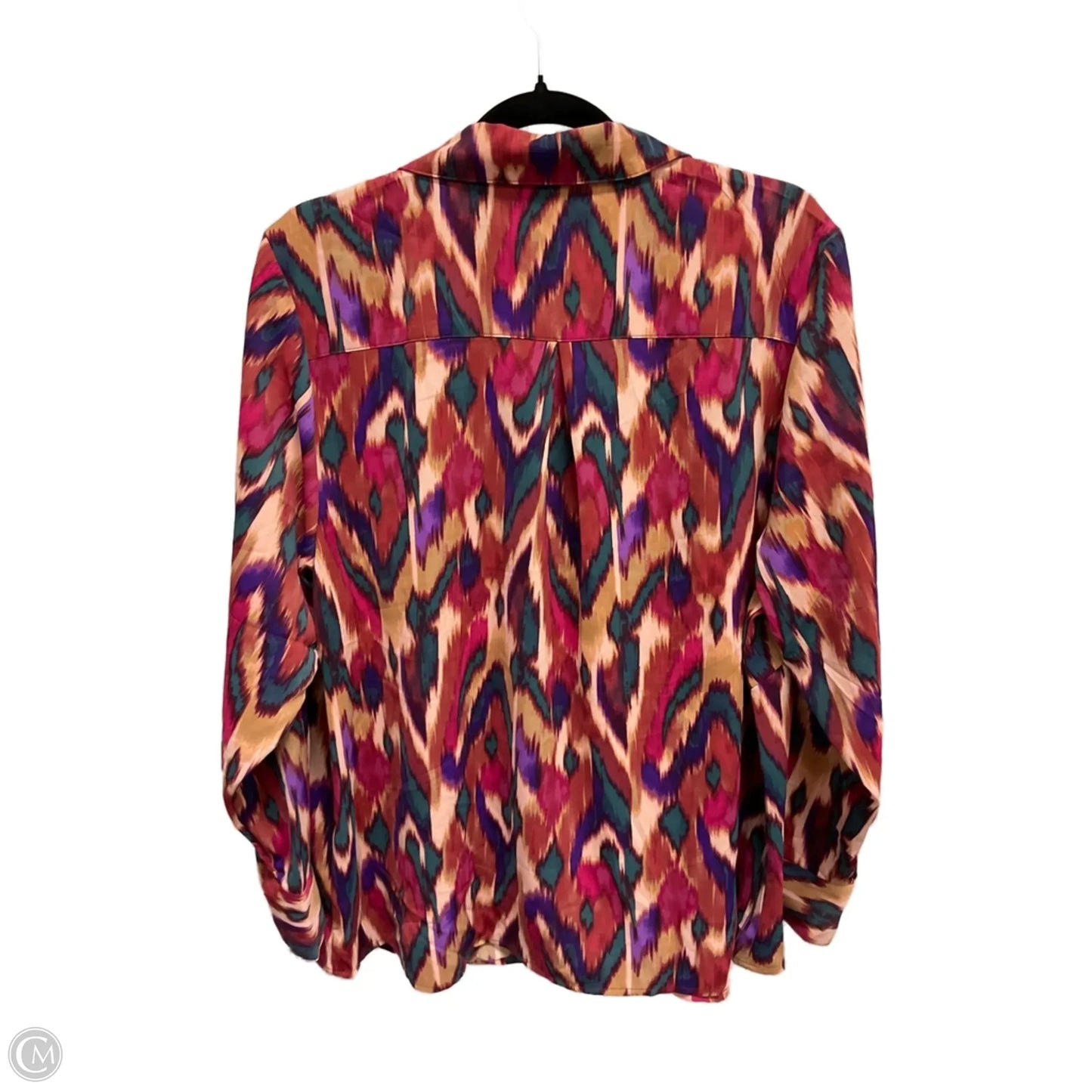 Blouse Long Sleeve By Nicole By Nicole Miller In Multi-colored, Size: 2x