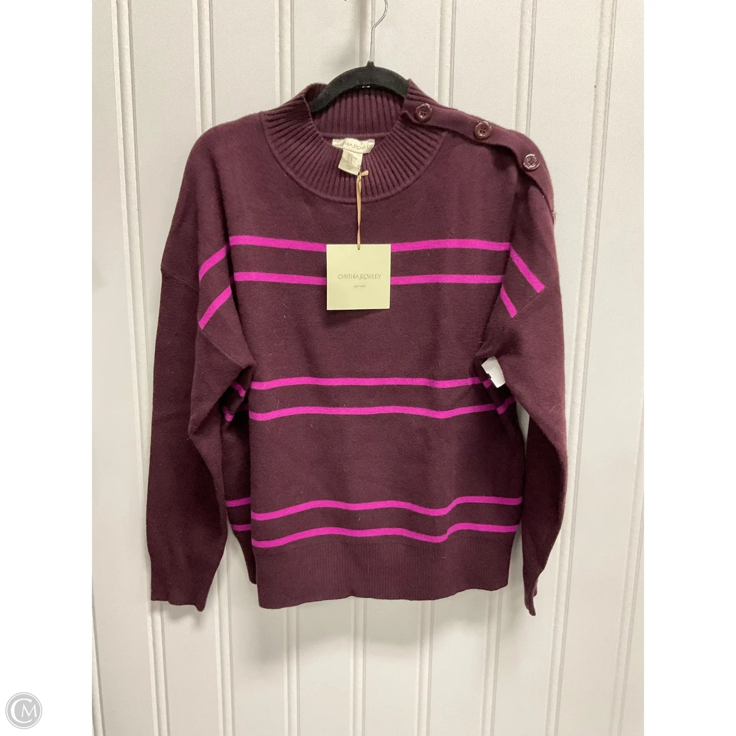 Sweater By Cynthia Rowley In Striped Pattern, Size: Xl