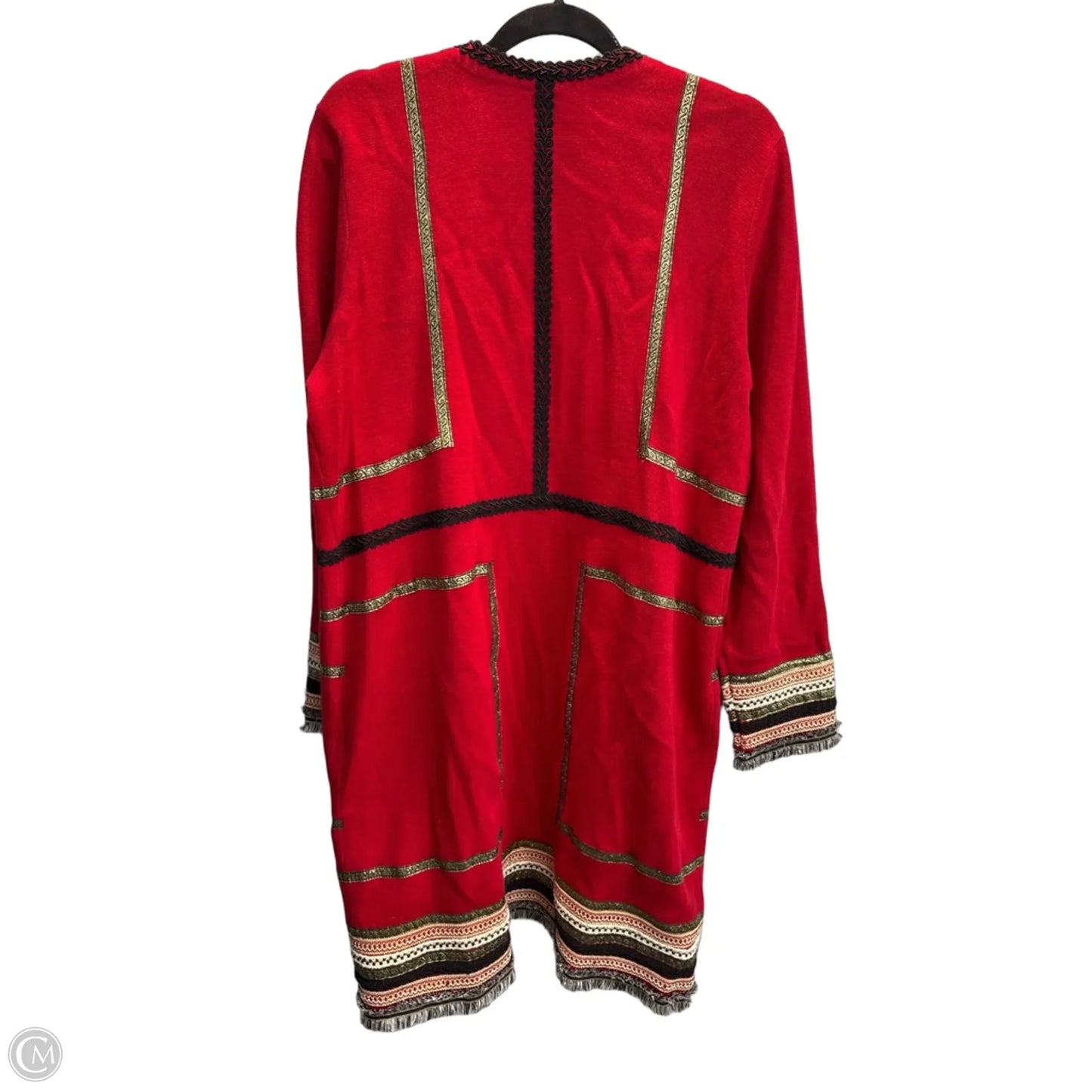 Sweater Cardigan By Chicos In Red, Size: Xl