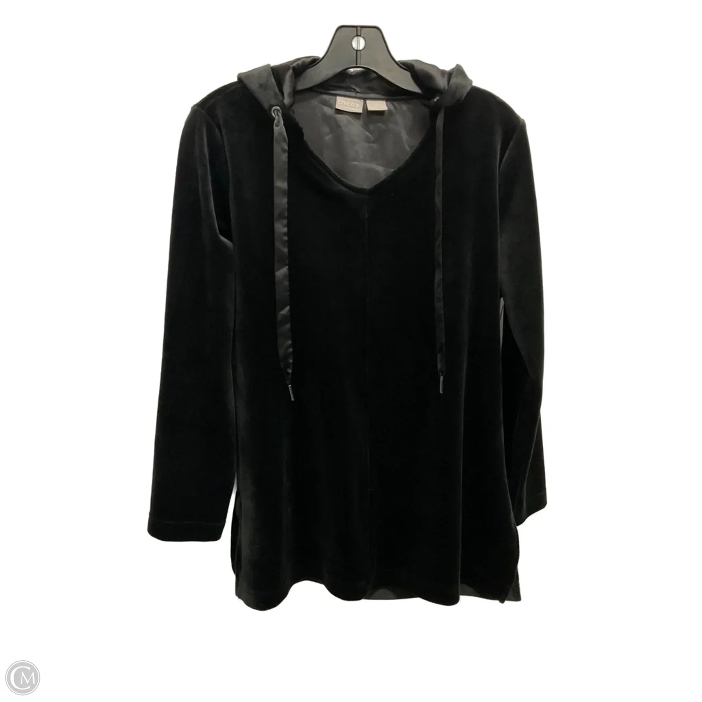 Sweatshirt Hoodie By Chicos In Black, Size: Mp