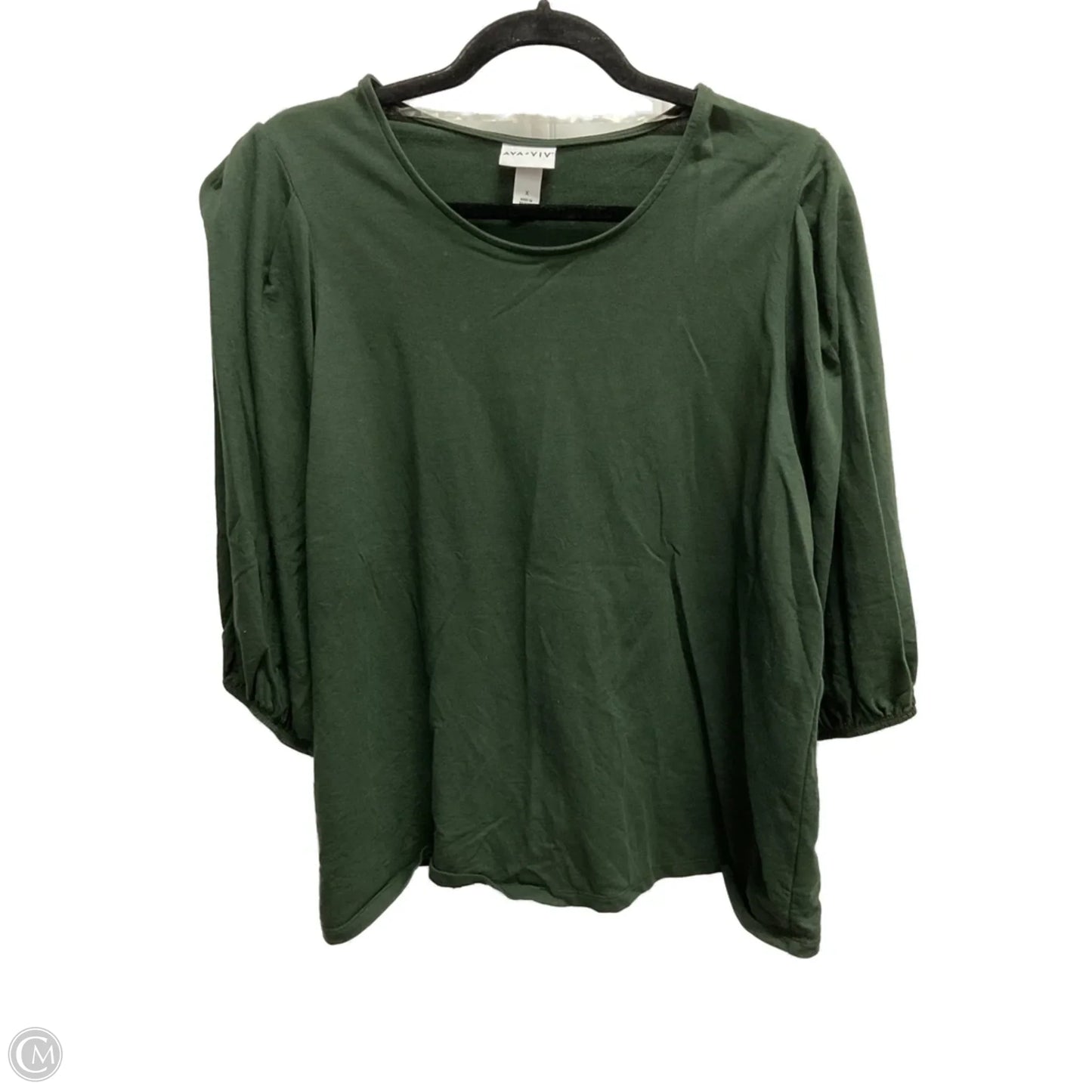 Top 3/4 Sleeve By Ava & Viv In Green, Size: Xl