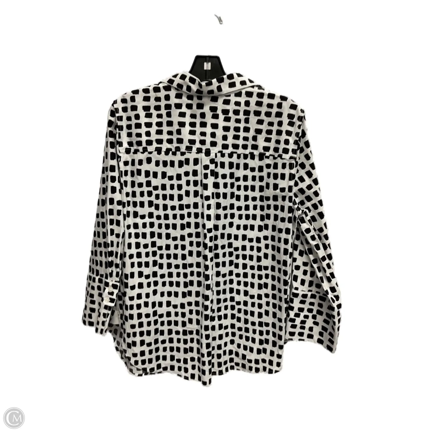 Blouse 3/4 Sleeve By Chicos In Geometric Pattern, Size: M
