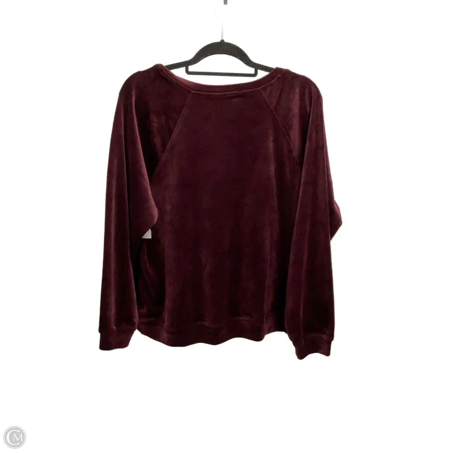 Top Long Sleeve By Gloria Vanderbilt In Maroon, Size: Xl