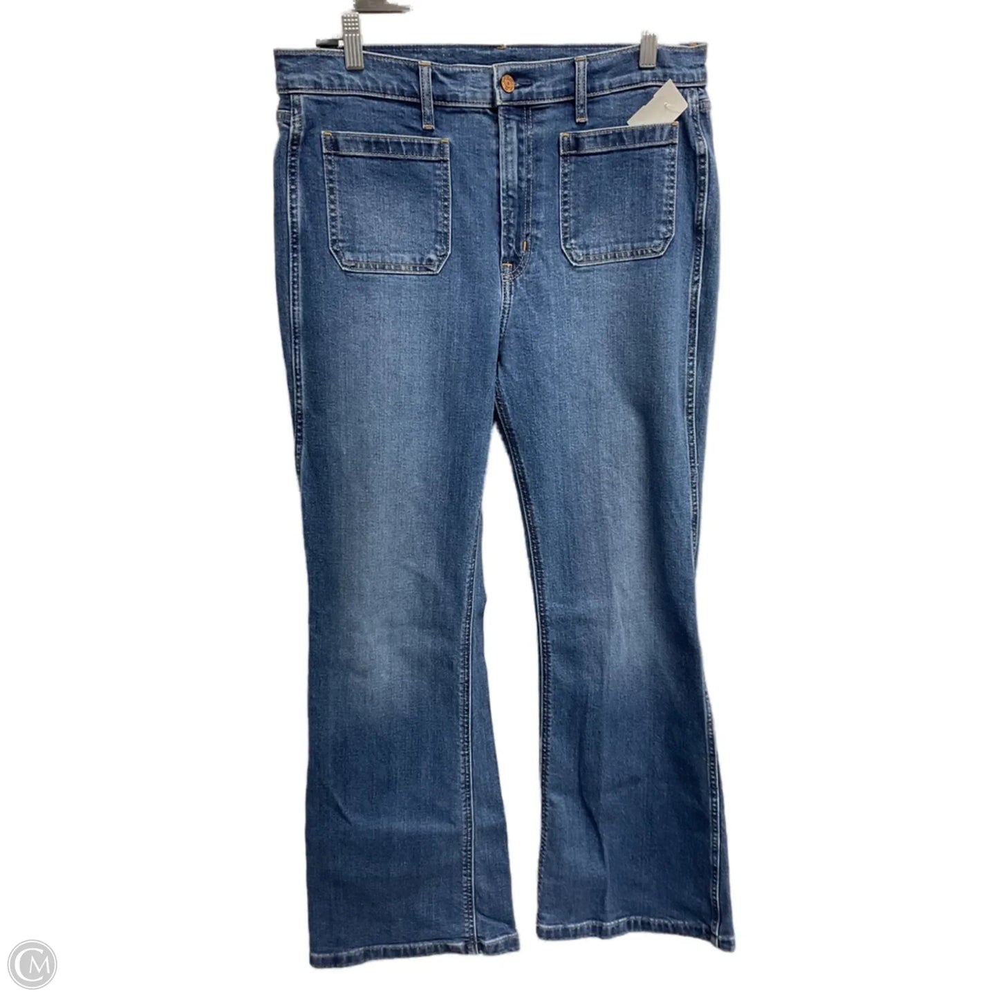 Jeans Flared By Gap In Blue Denim, Size: 14