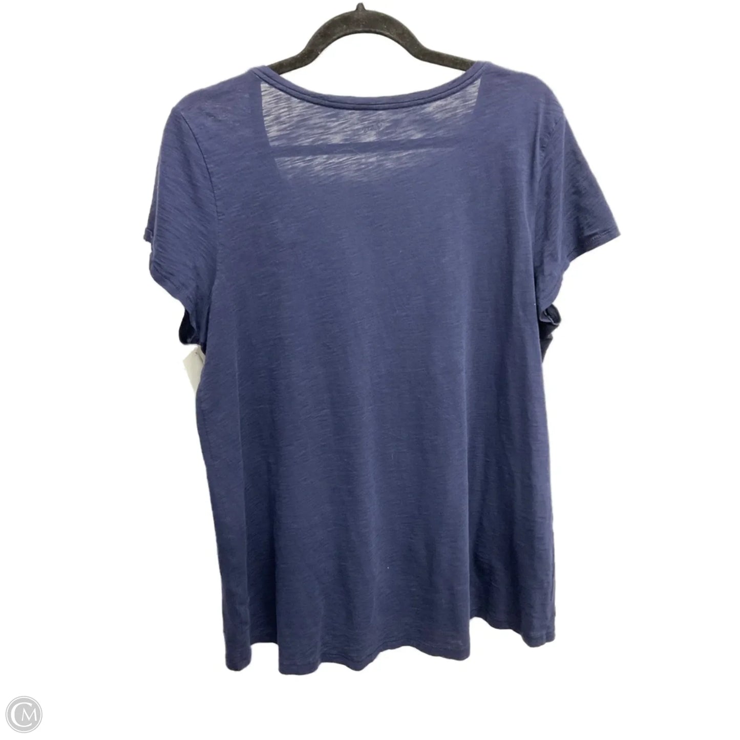 Top Short Sleeve Designer By Lilly Pulitzer In Navy, Size: L