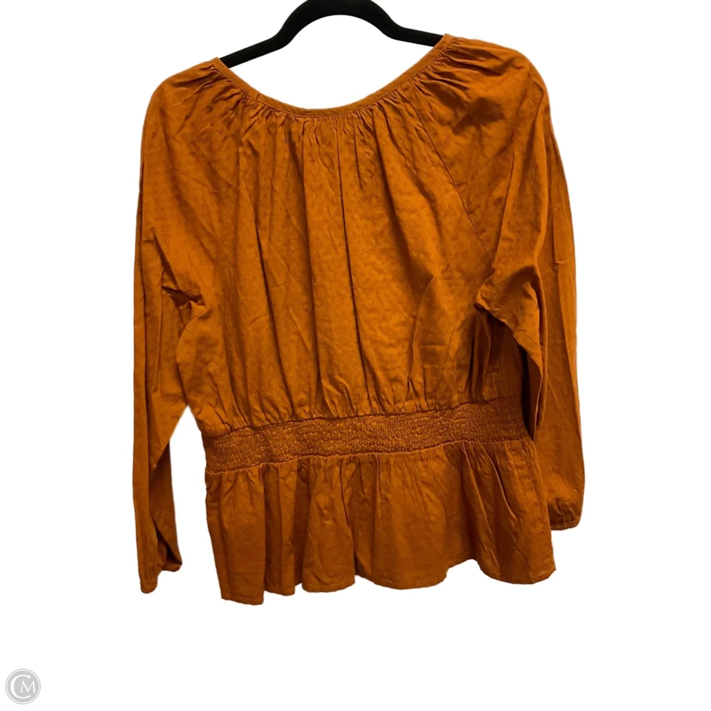 Top Long Sleeve By Universal Thread In Orange, Size: L