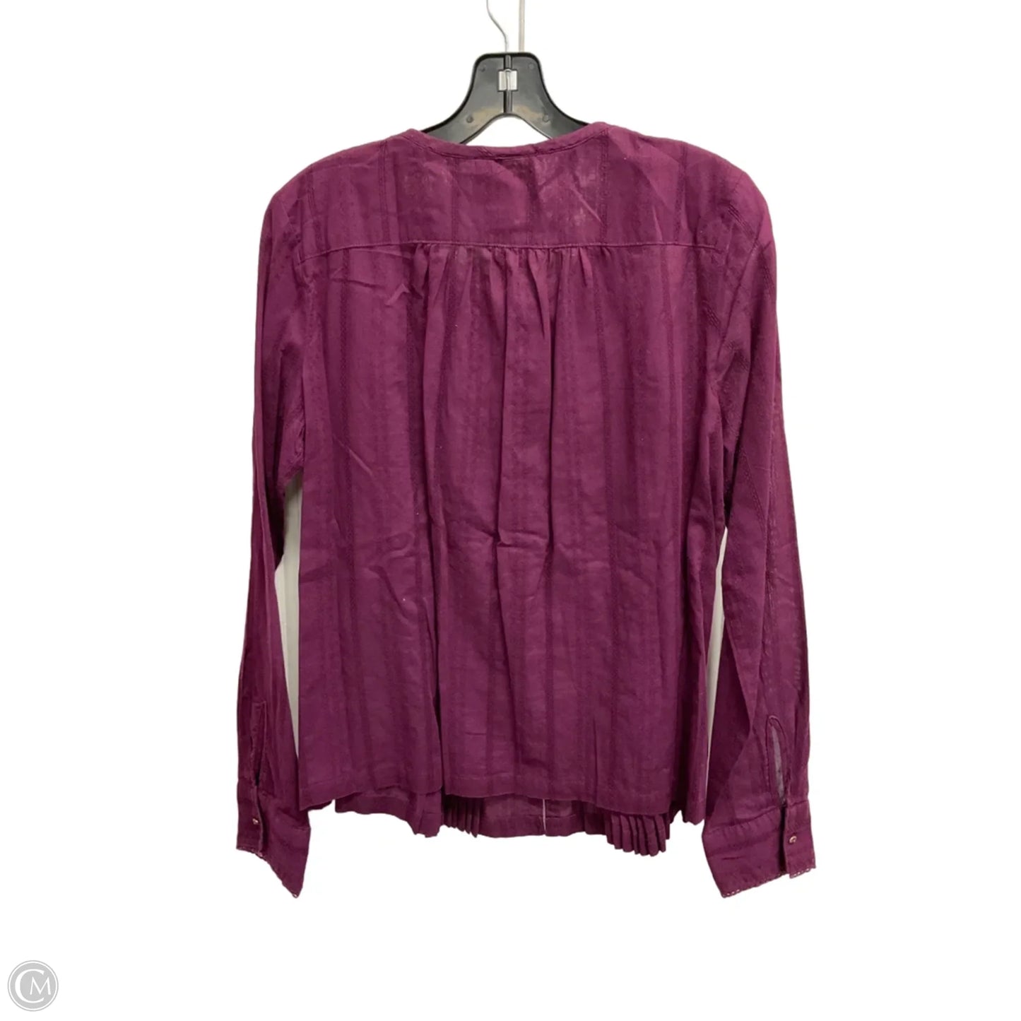 Blouse Long Sleeve By Maeve In Purple, Size: S