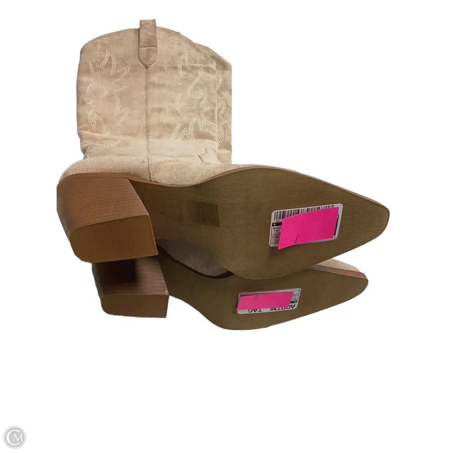 Boots Western By Clothes Mentor In Tan, Size: 8