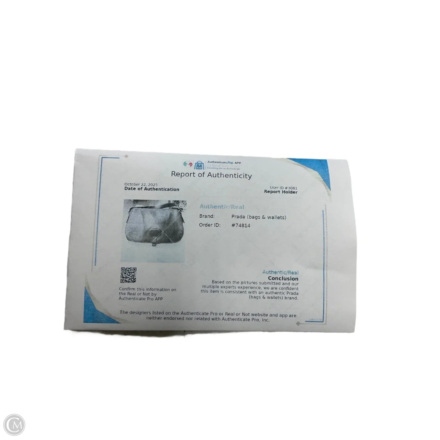 Handbag Luxury Designer By Prada, Size: Large