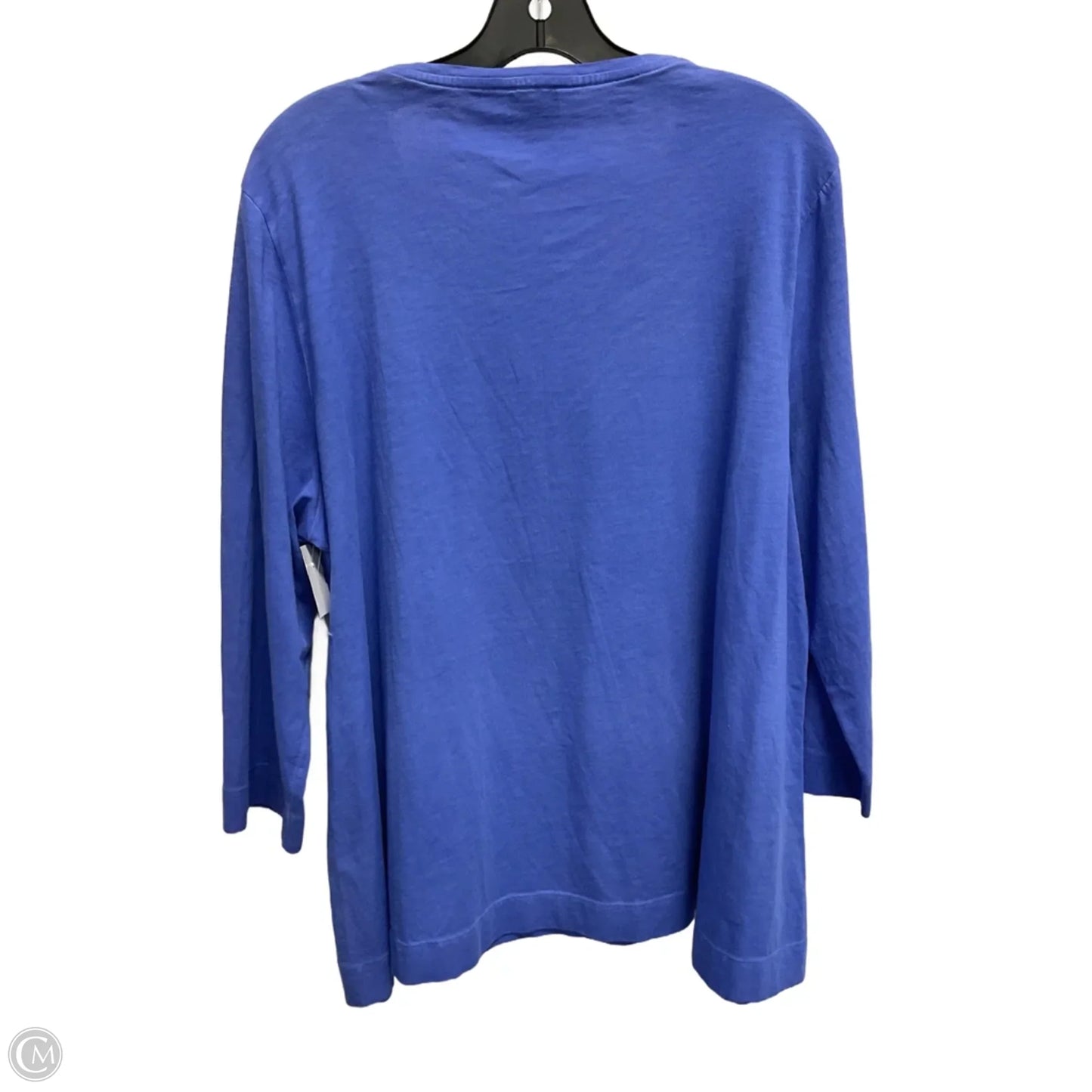 Top Long Sleeve Basic By Chicos In Blue, Size: Xl