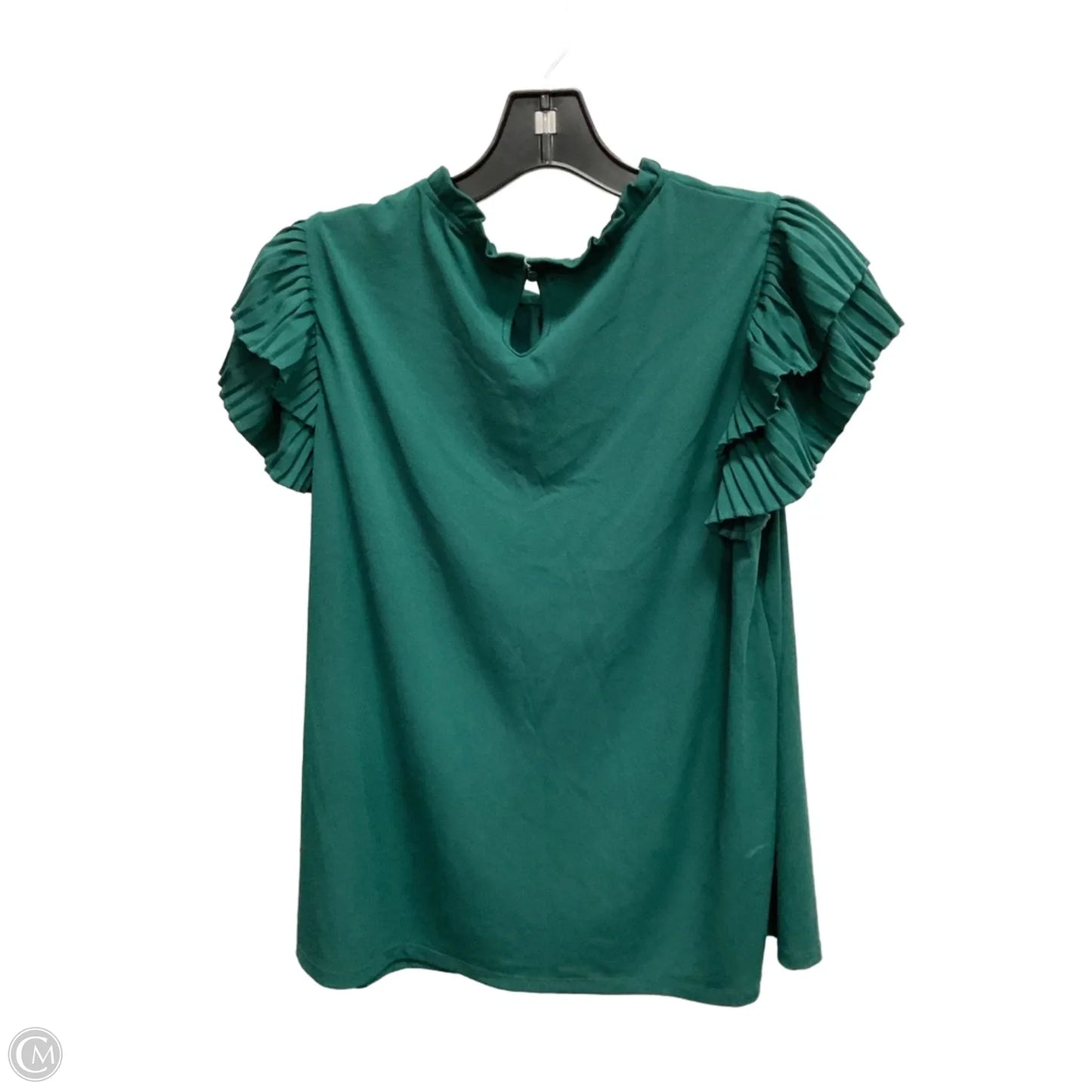 Blouse Short Sleeve By Adrianna Papell In Green