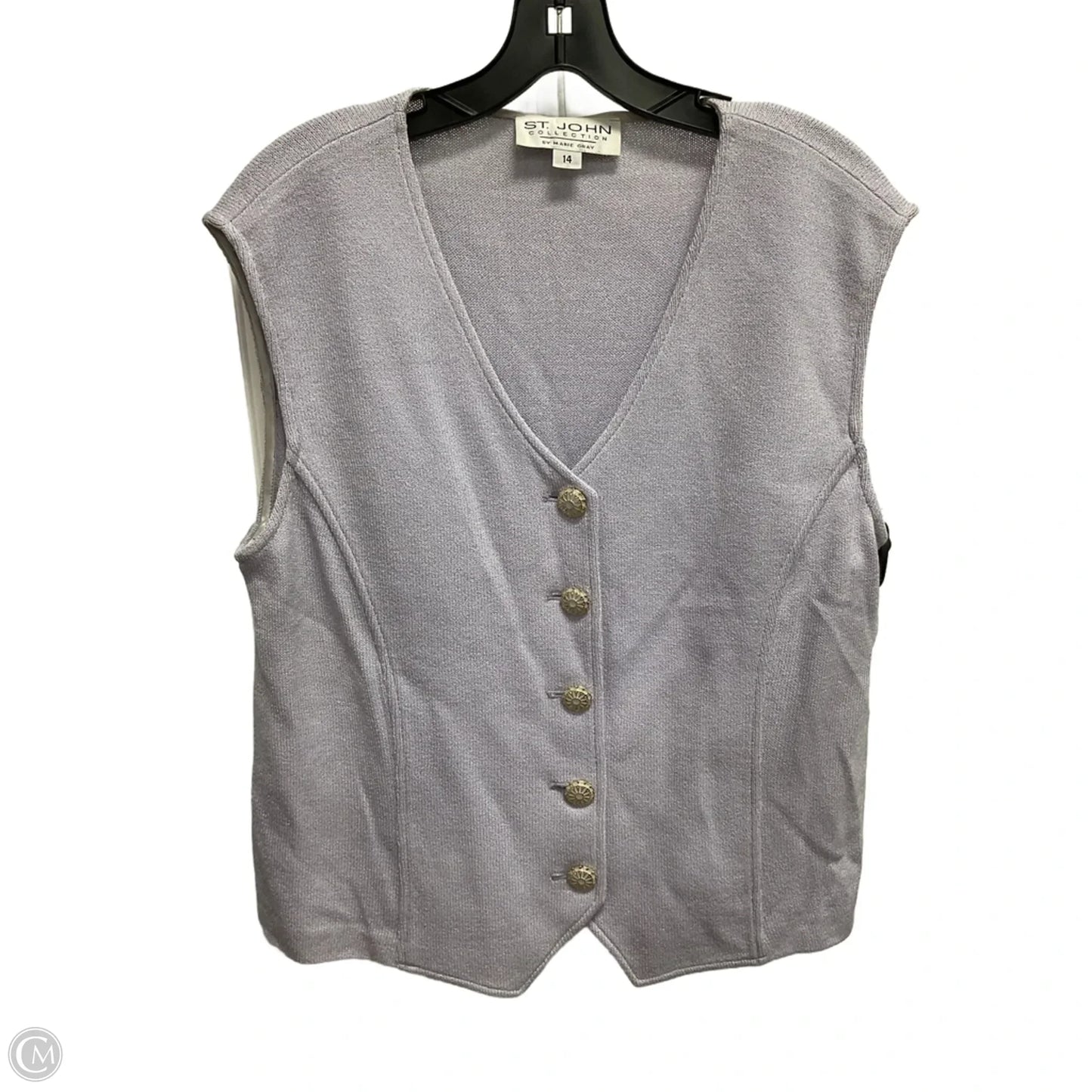 Vest Luxury Designer By St John Collection In Purple, Size: L