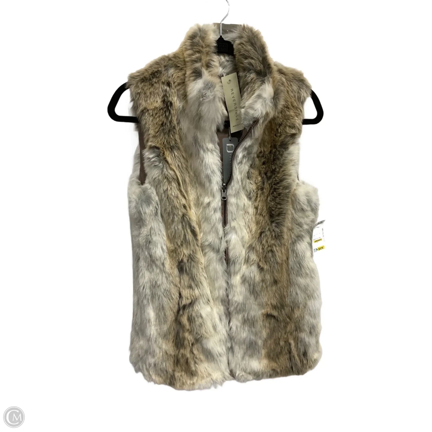 Vest Faux Fur & Sherpa By Fuda In Animal Print, Size: M