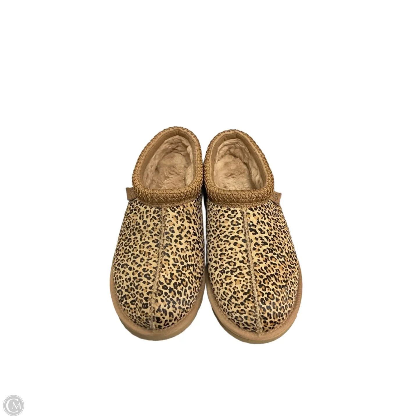 Slippers Designer By Ugg In Leopard Print, Size: 8