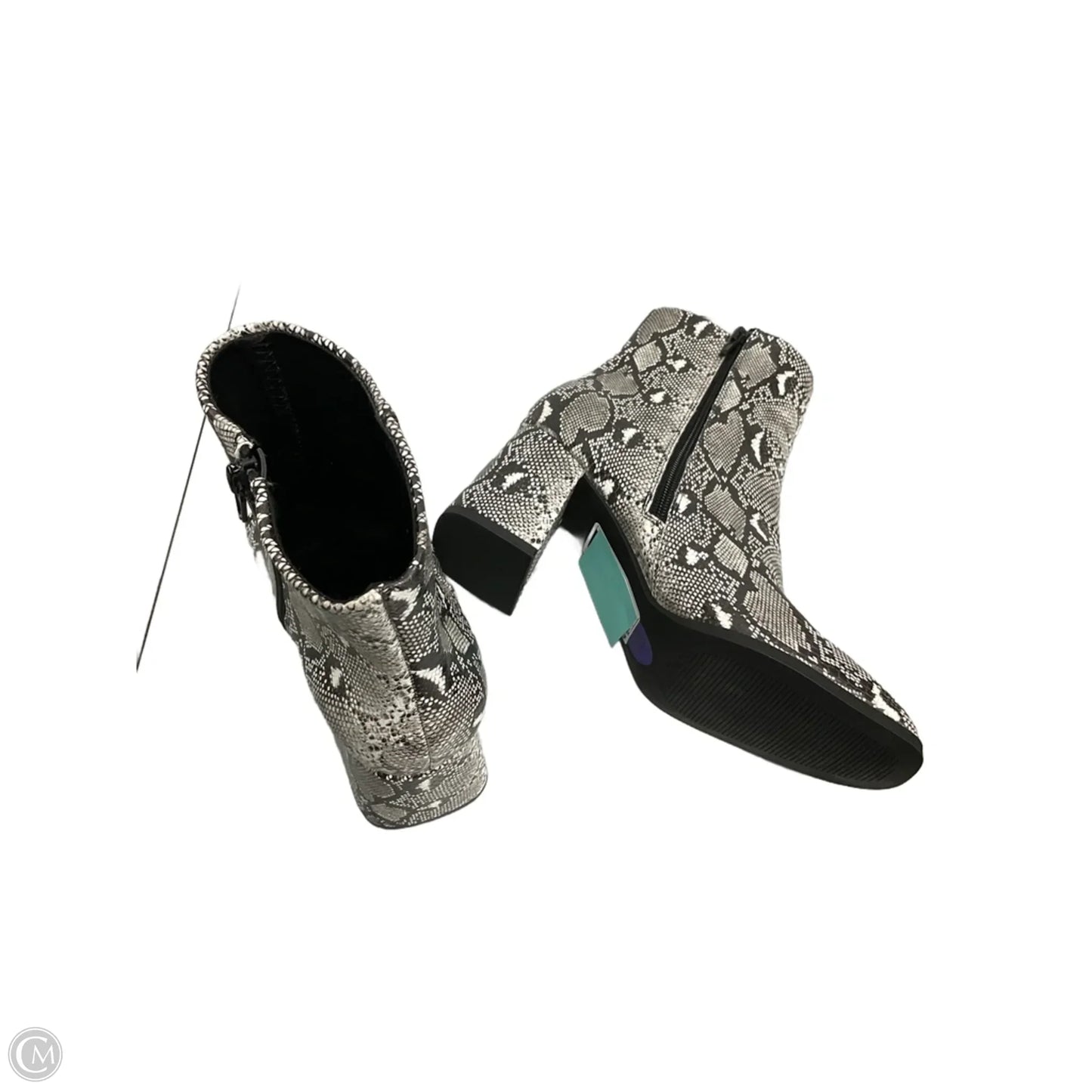 Boots Ankle Heels By Madden Girl In Snakeskin Print, Size: 8.5