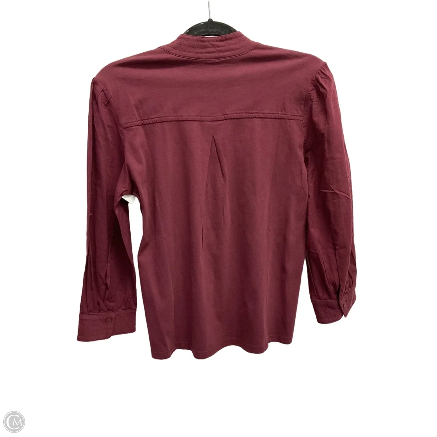 Top Long Sleeve By Banana Republic In Maroon, Size: S