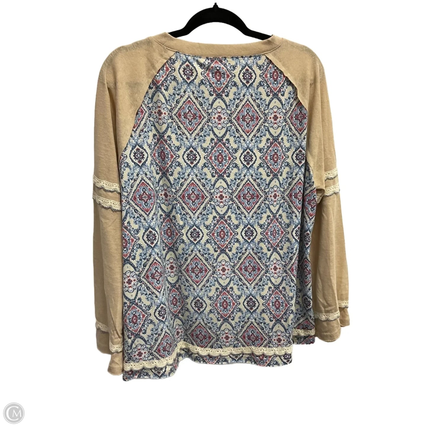 Top Long Sleeve By Pol In Multi-colored, Size: S